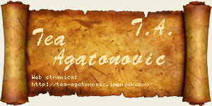 Tea Agatonović vizit kartica